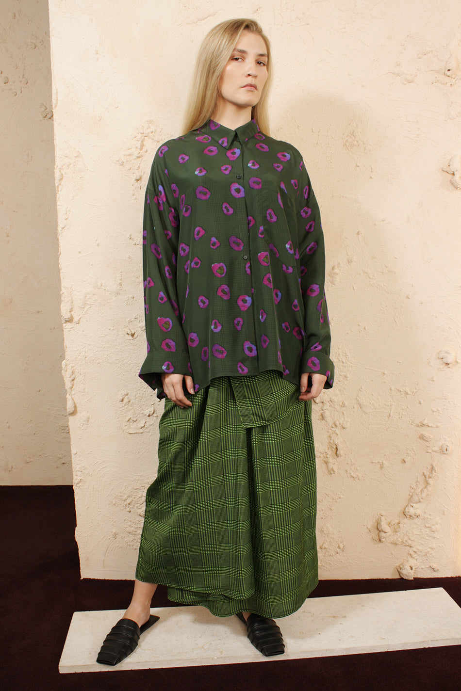 TUNG GREEN FLORAL SHIRT