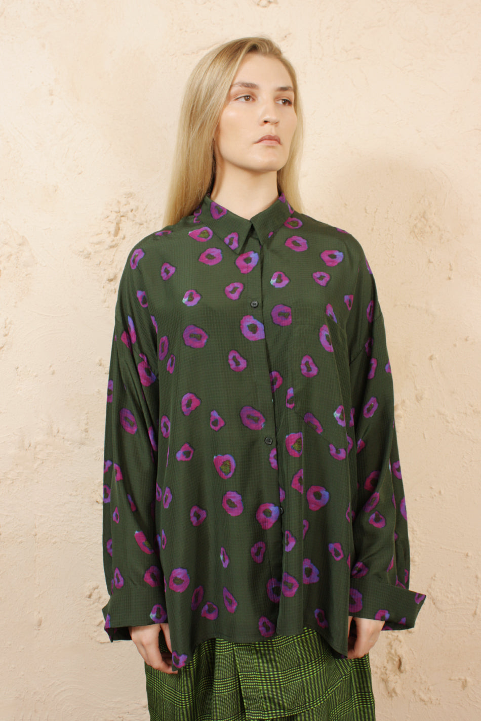 TUNG GREEN FLORAL SHIRT