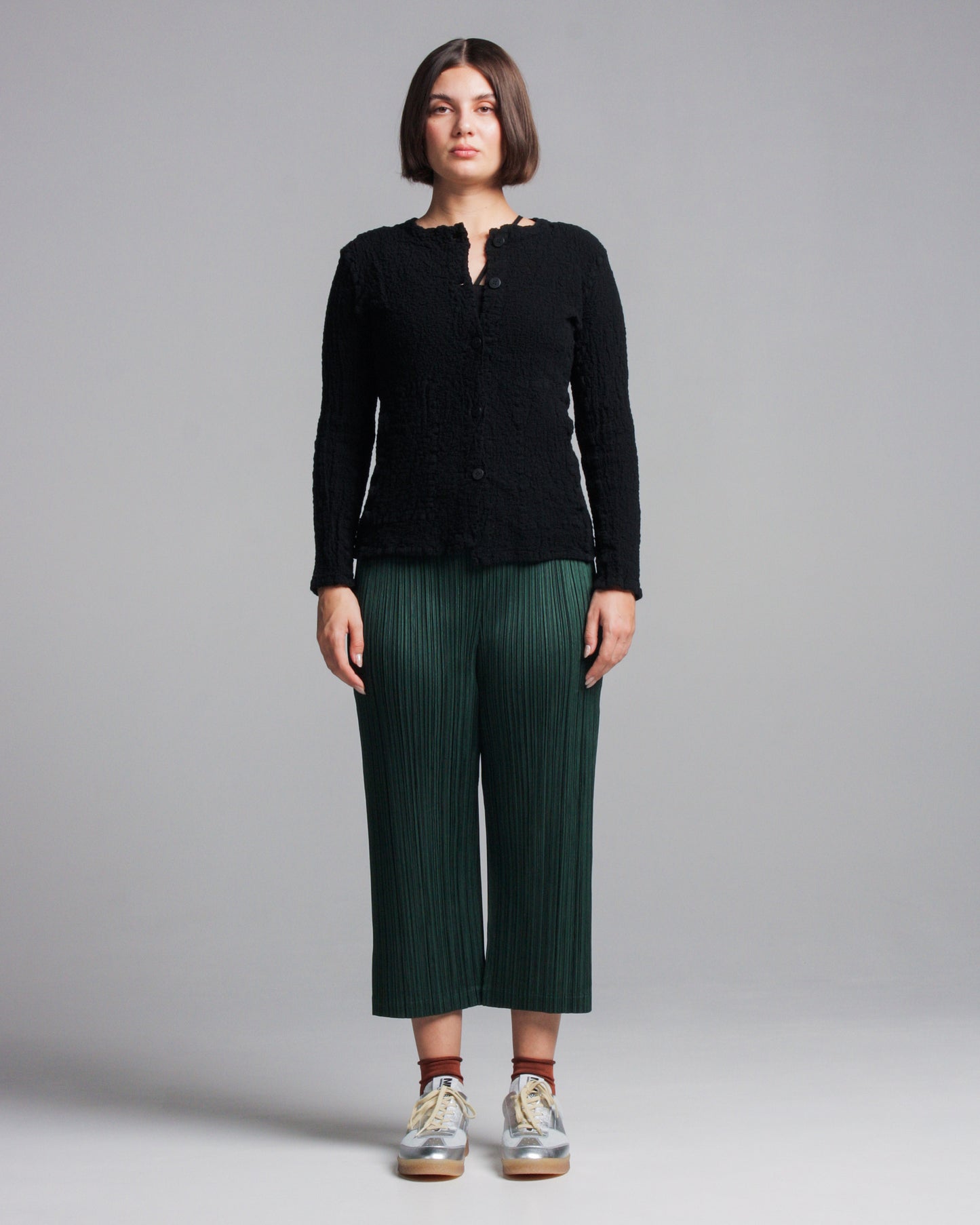 Dark Green Pleated Pants