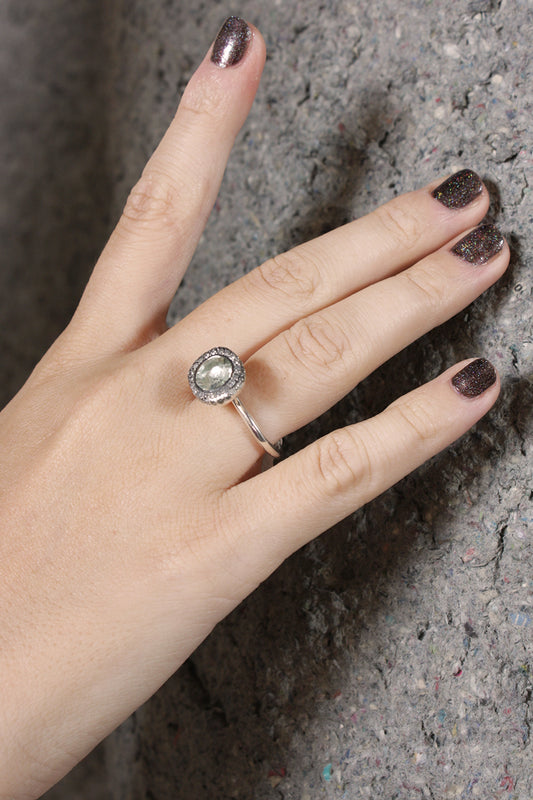 Beenu Prasiolite Ring