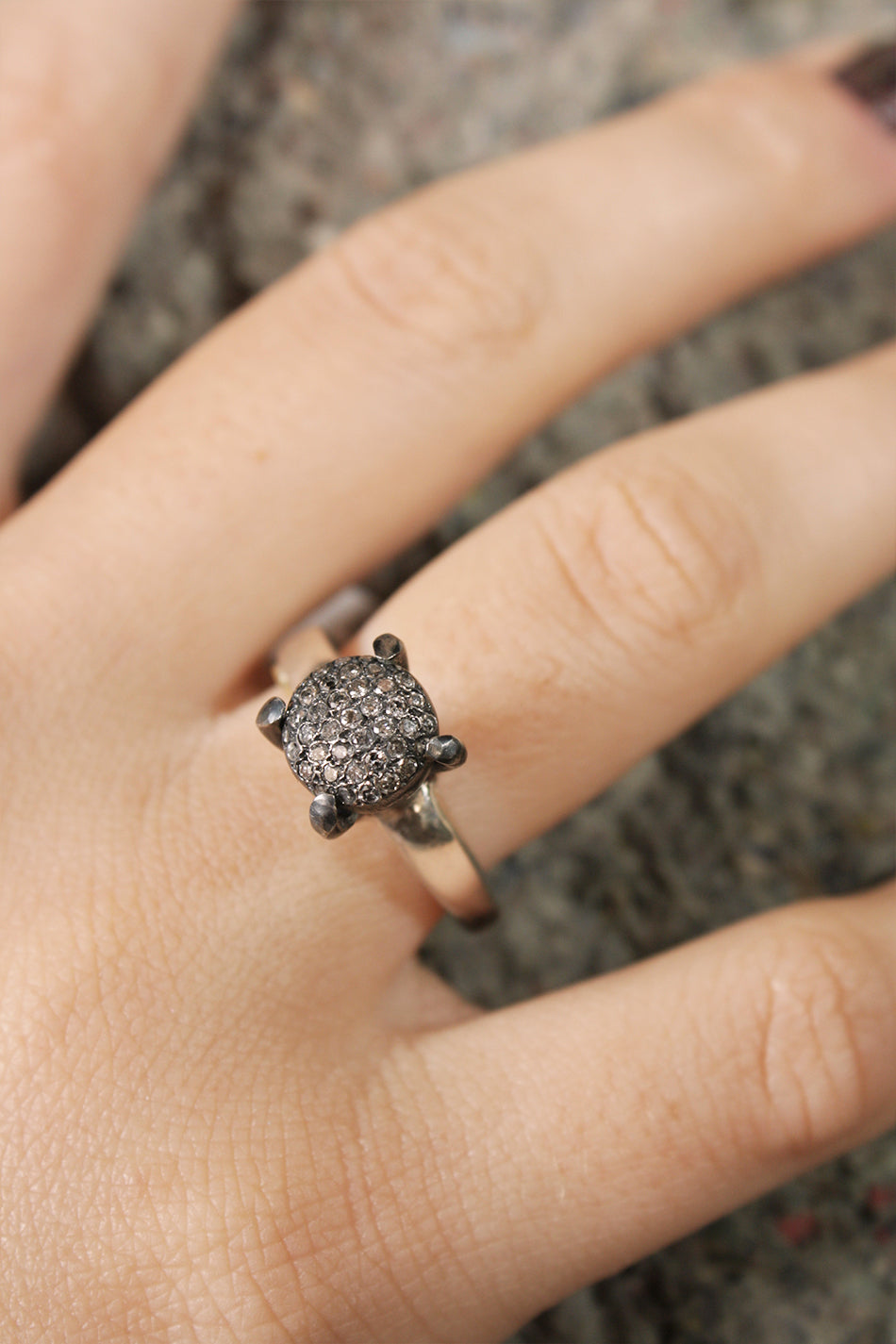 Yoko Icy Grey Diamond Ring