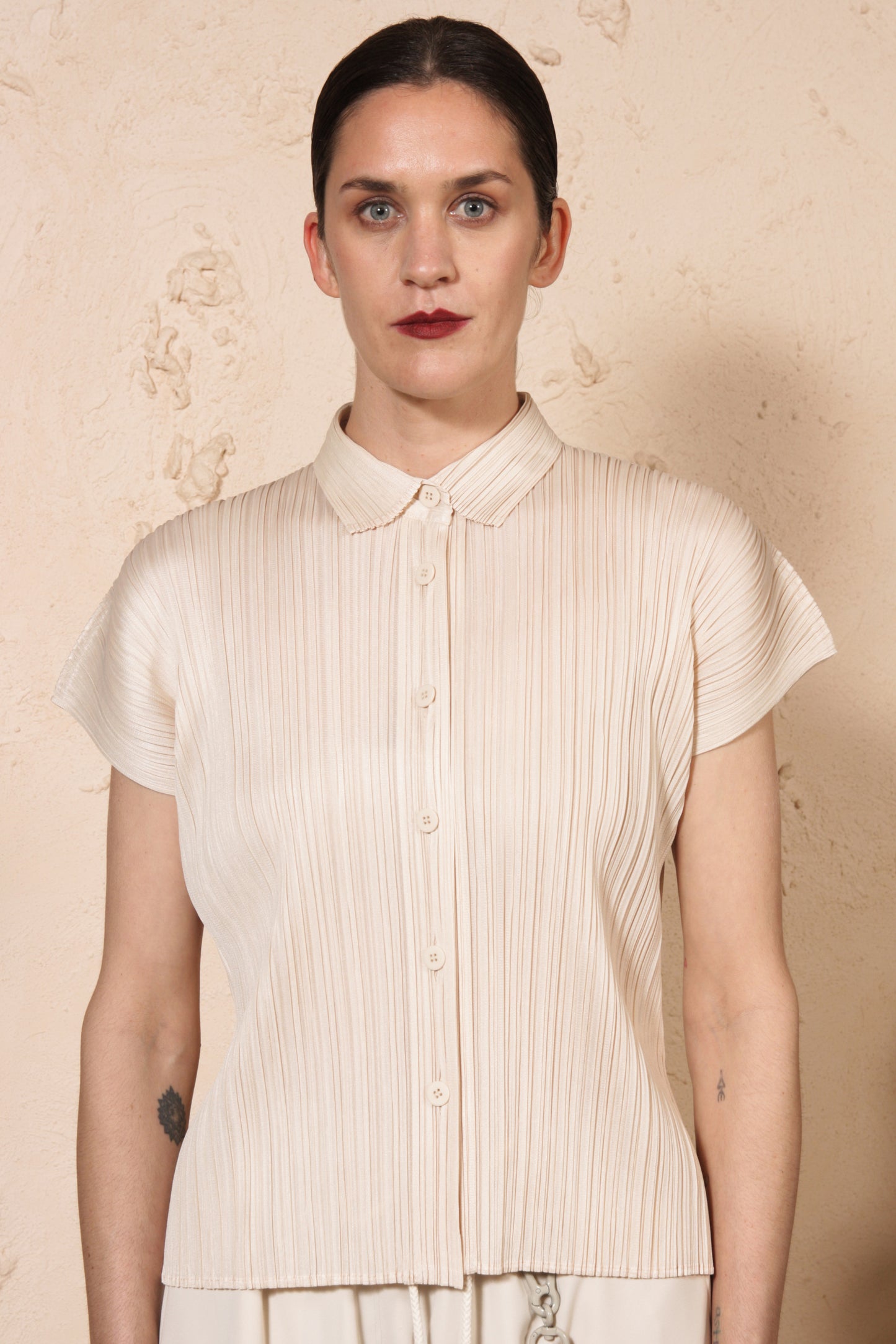 Short Sleeve Shirt Cream