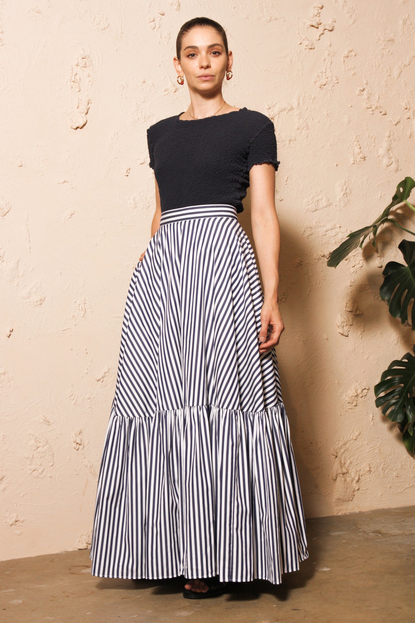 Long Striped Skirt