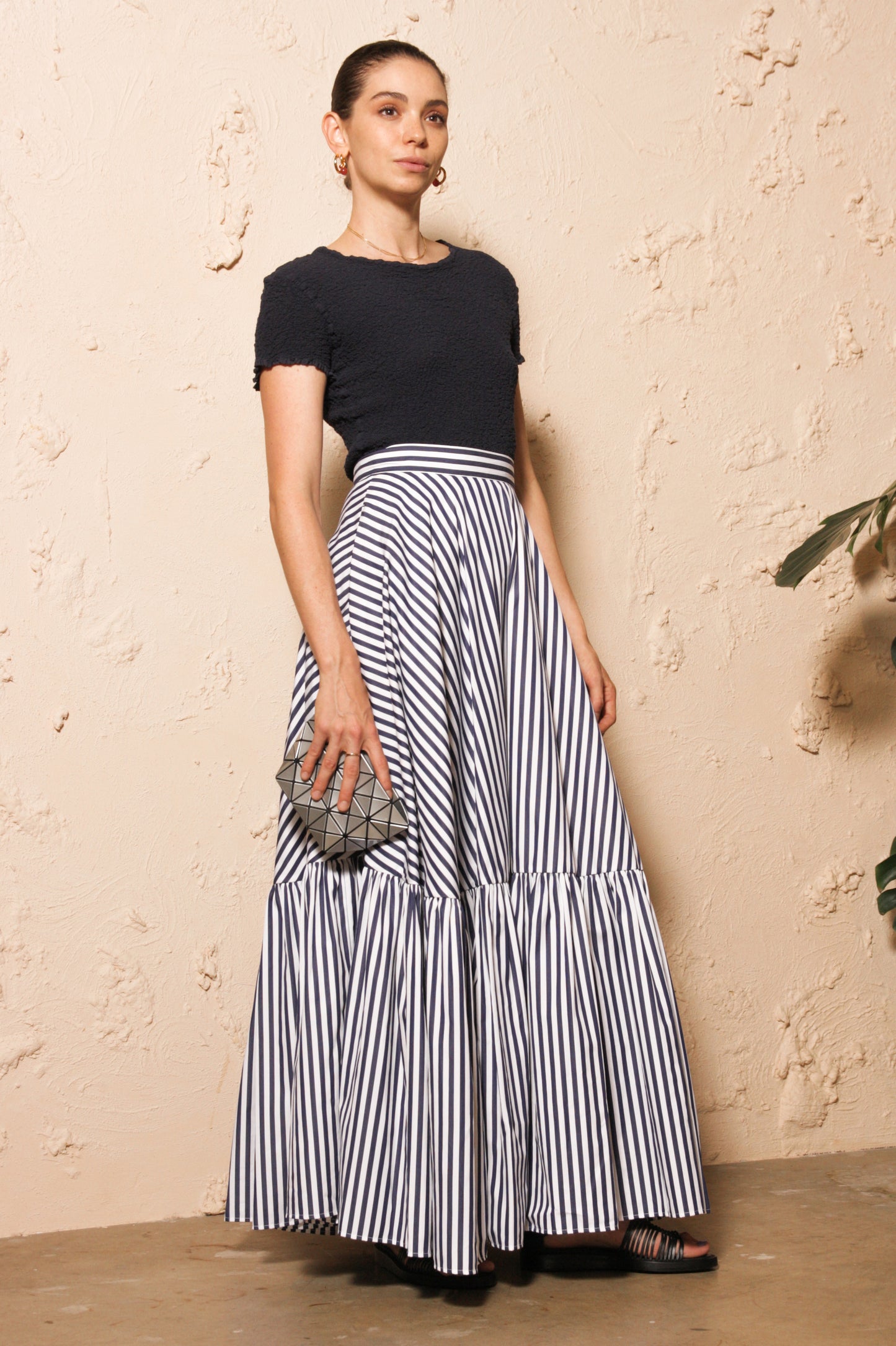 Long Striped Skirt