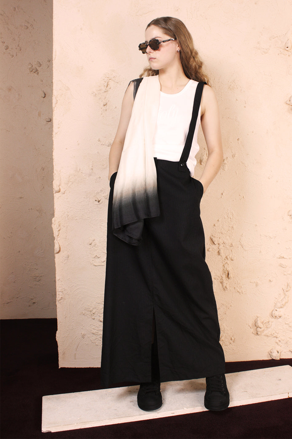 Pinstripe Long Skirt