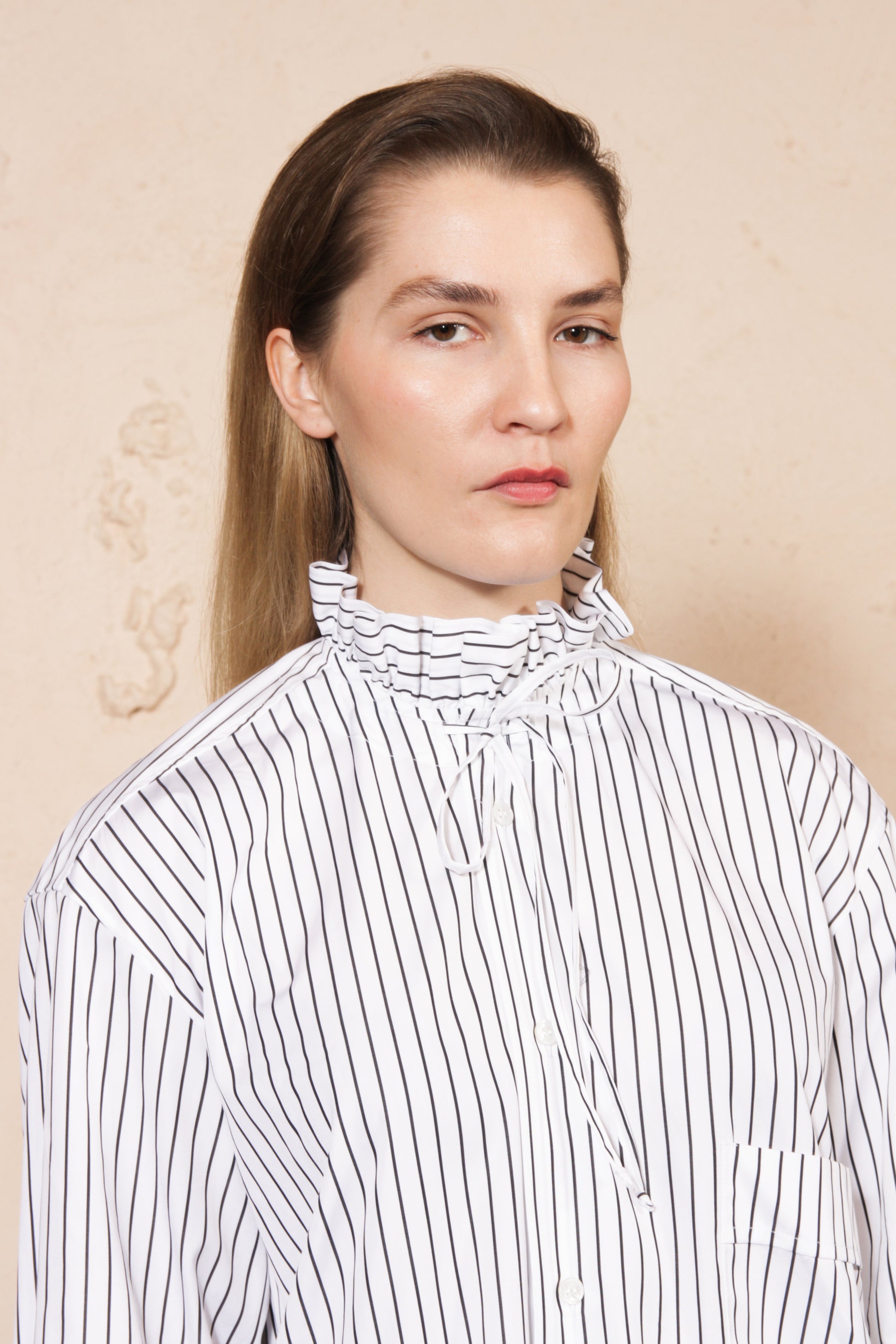 Frill Collar Striped Shirt – Dilettante
