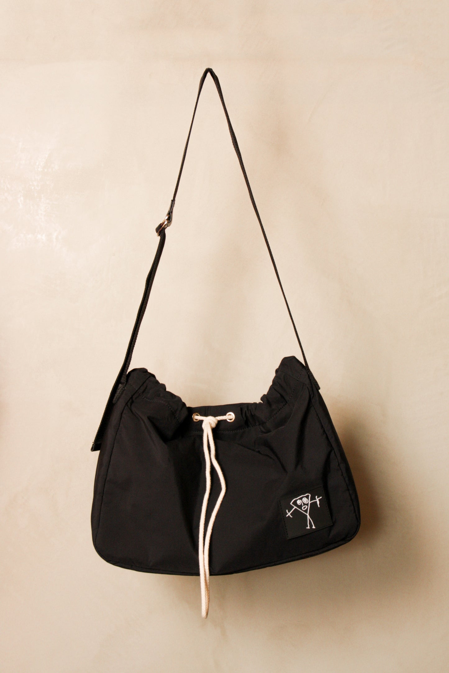 Drawstring Black Bag