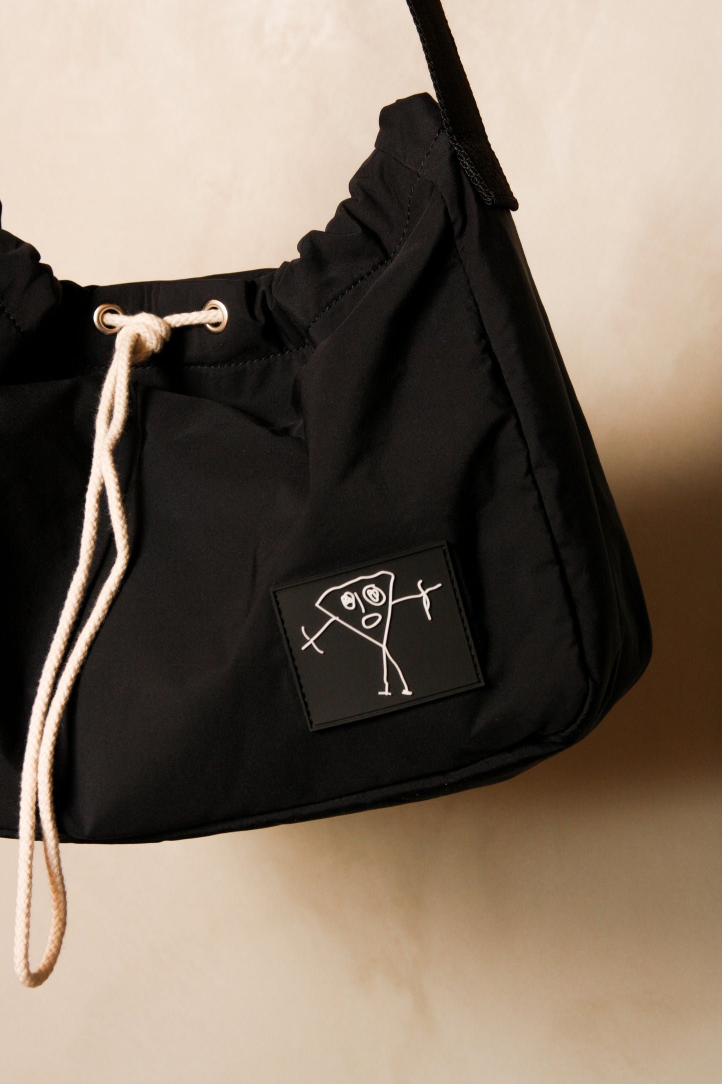 Drawstring Black Bag