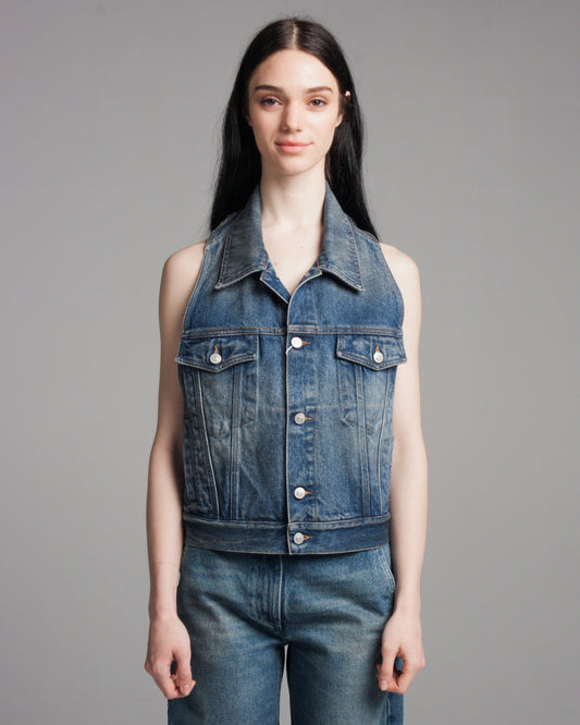 Backless Denim Vest