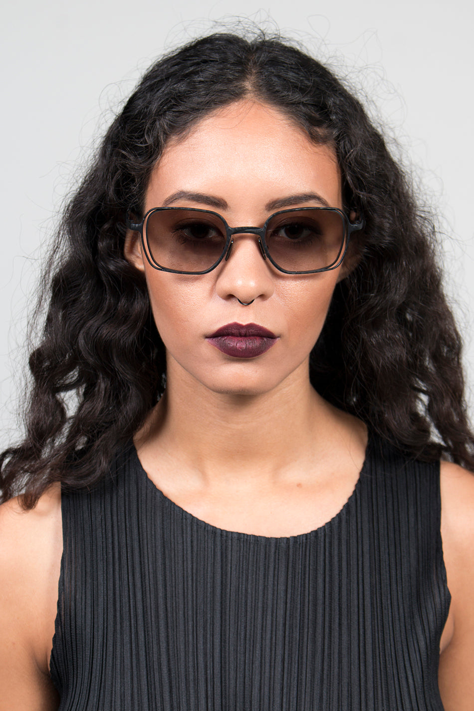 Double Wire Rectangle Sunglasses