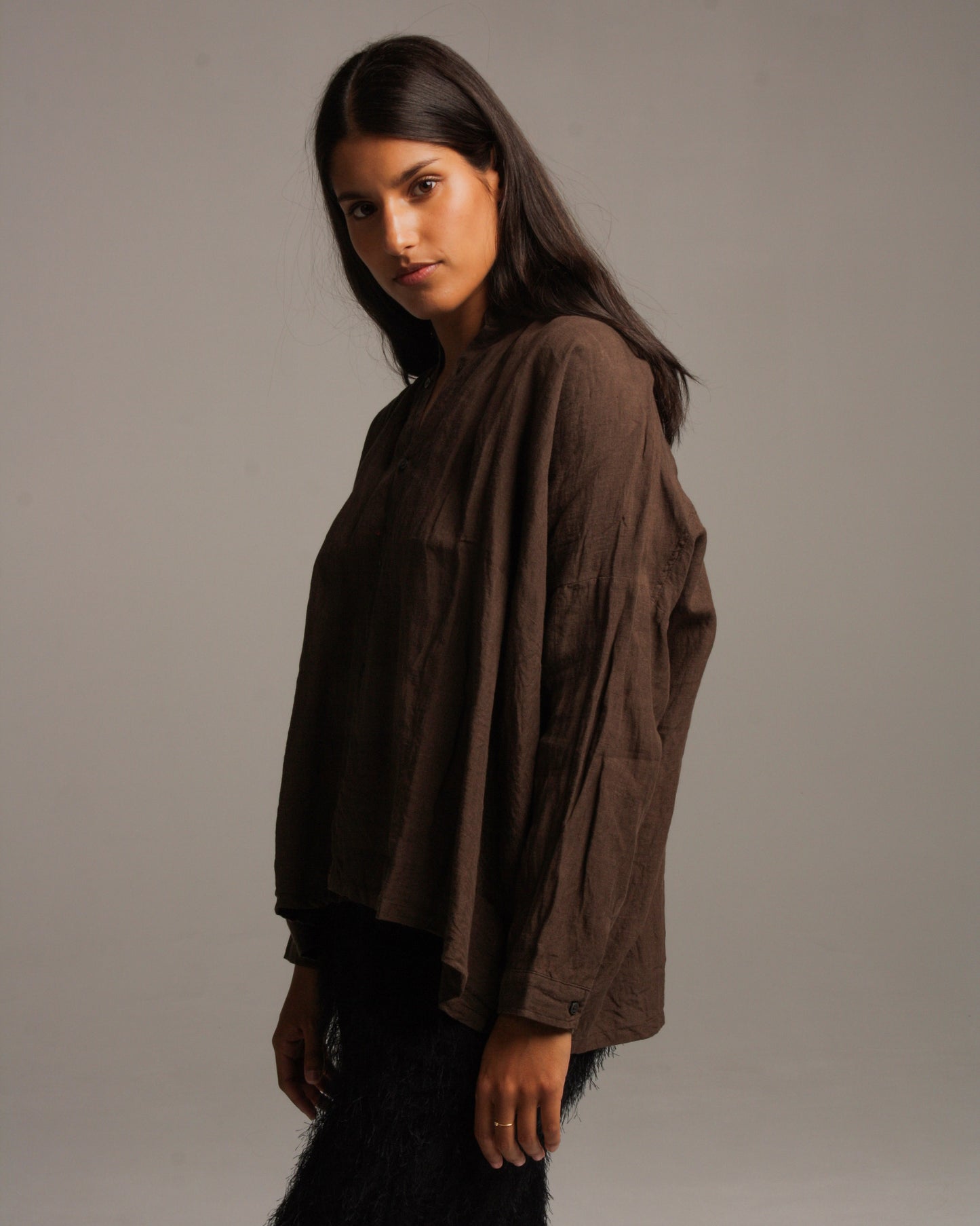 Brown Linen Shirt