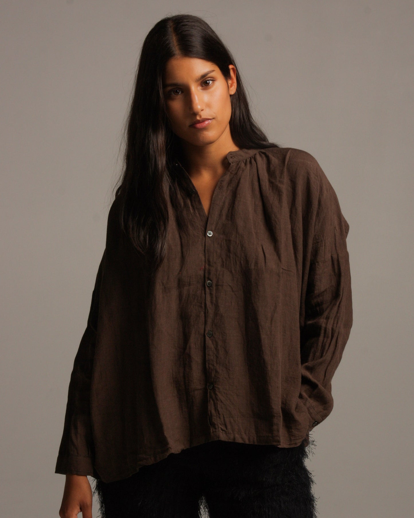 Brown Linen Shirt