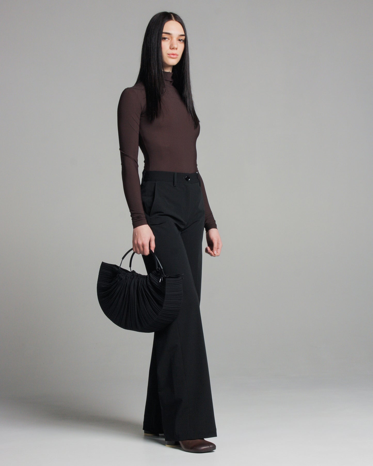 Black Straight-Leg Trousers