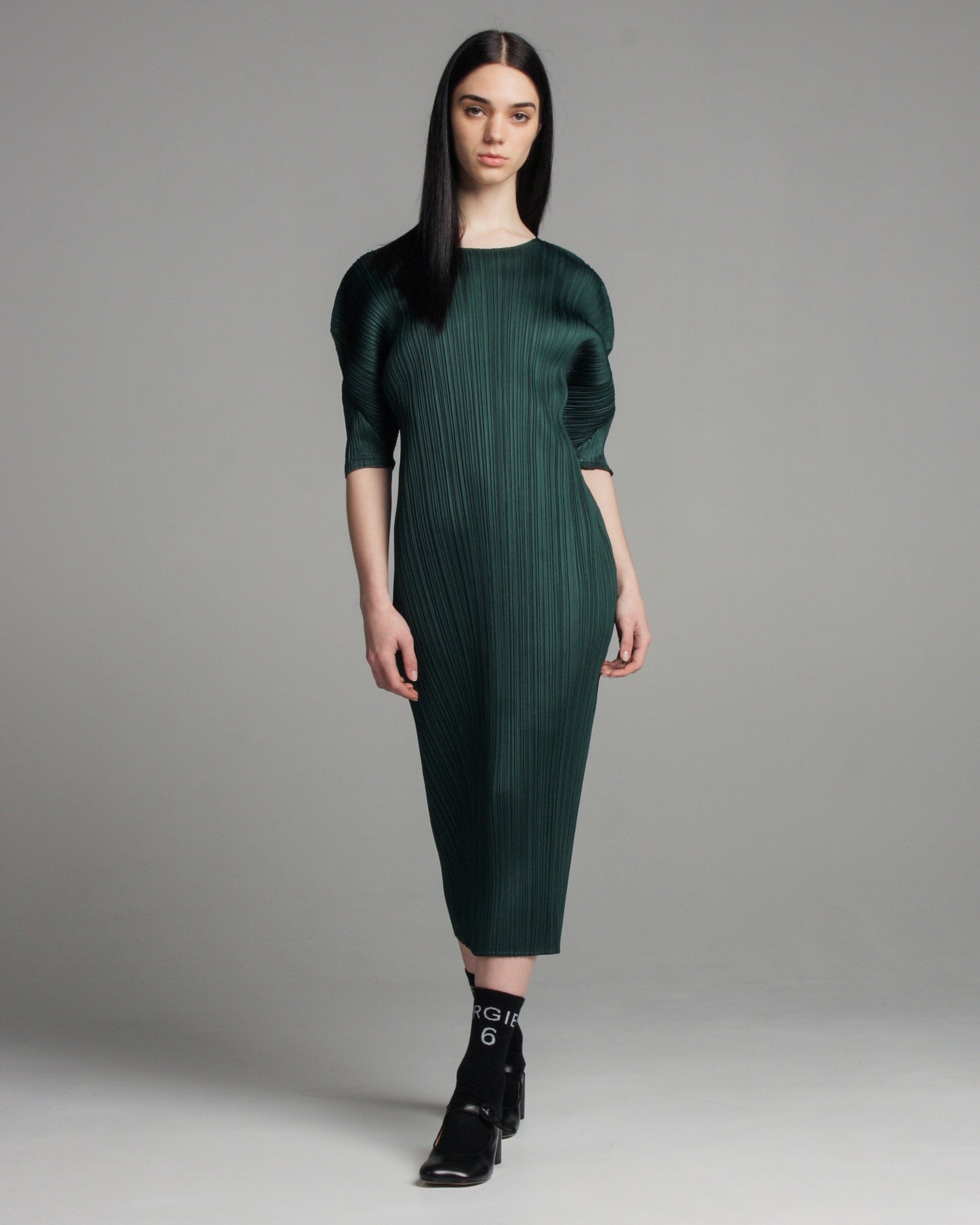 Green Mid Sleeve Dress