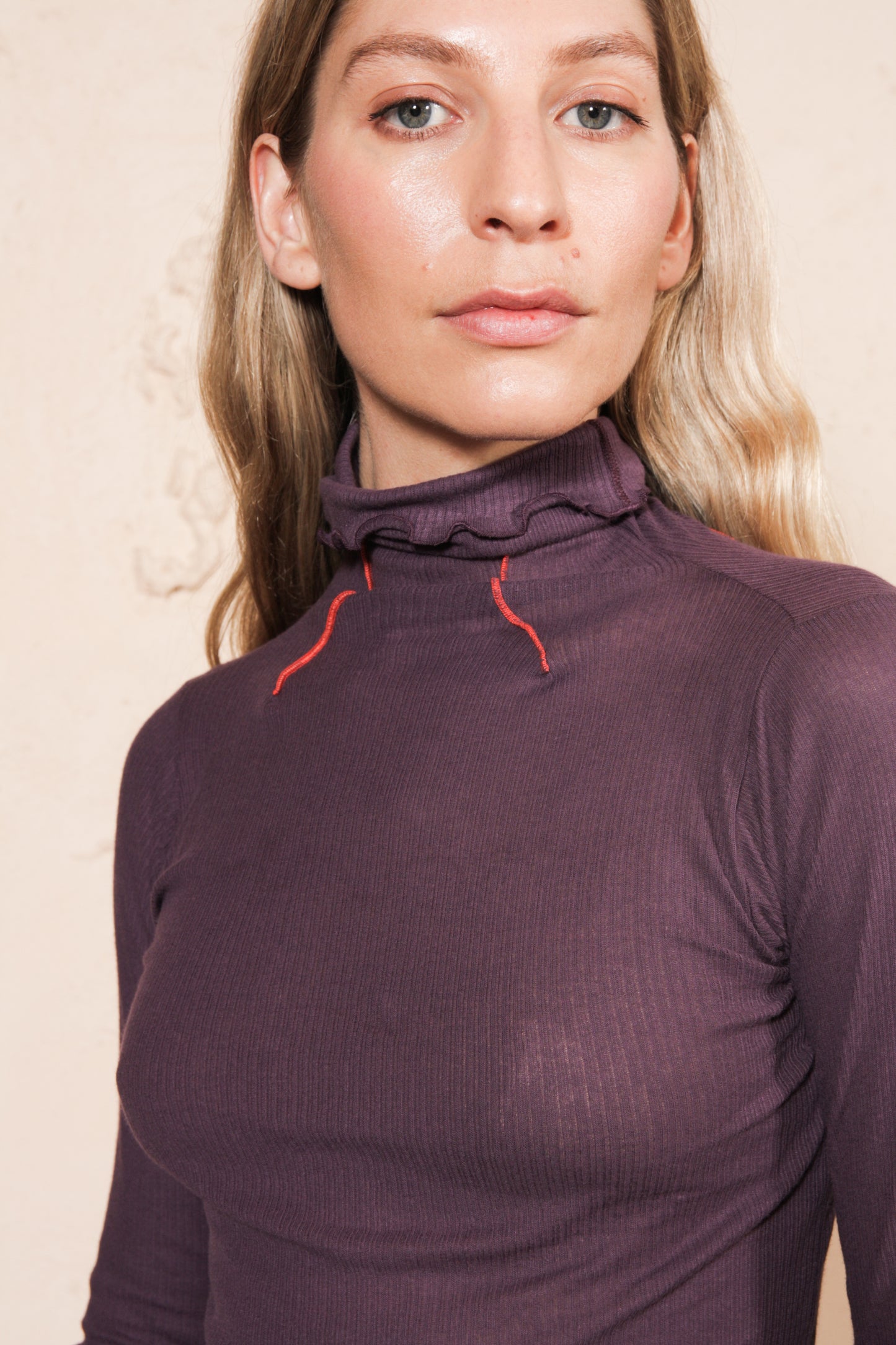 Oba Turtle Neck Cotton Rib