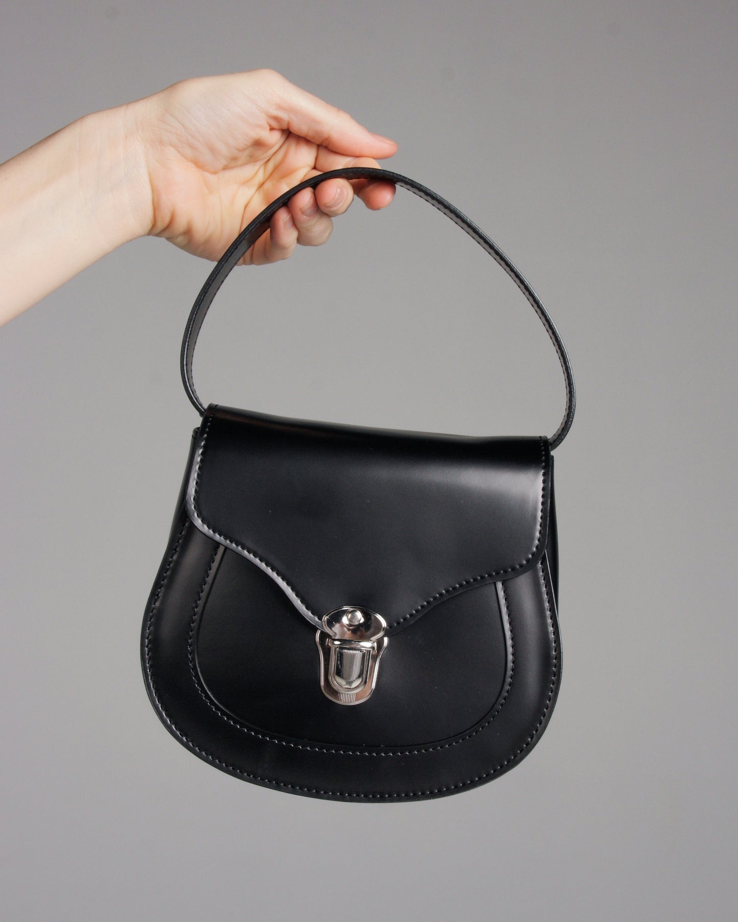 Small Black Clasp Bag