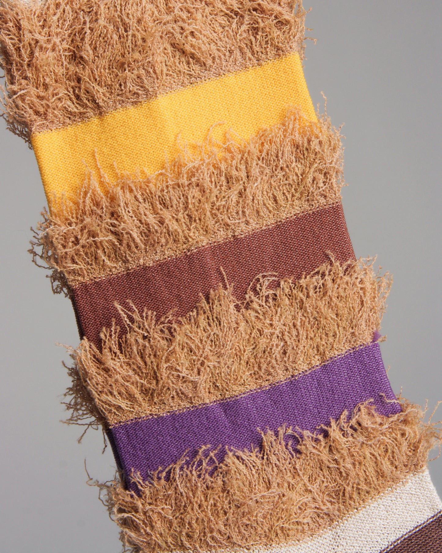 Brown Fringed Socks