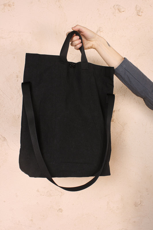 Multi Handle Tote Black