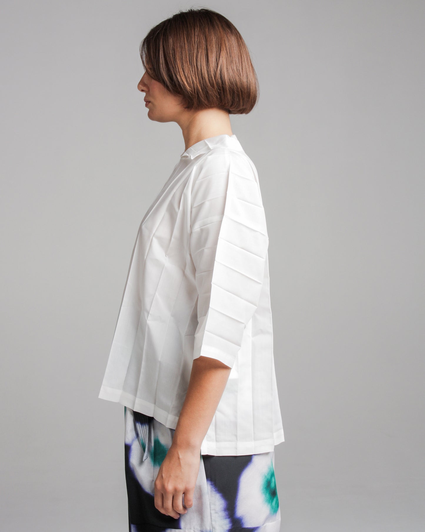 White Large Pleat Shirt