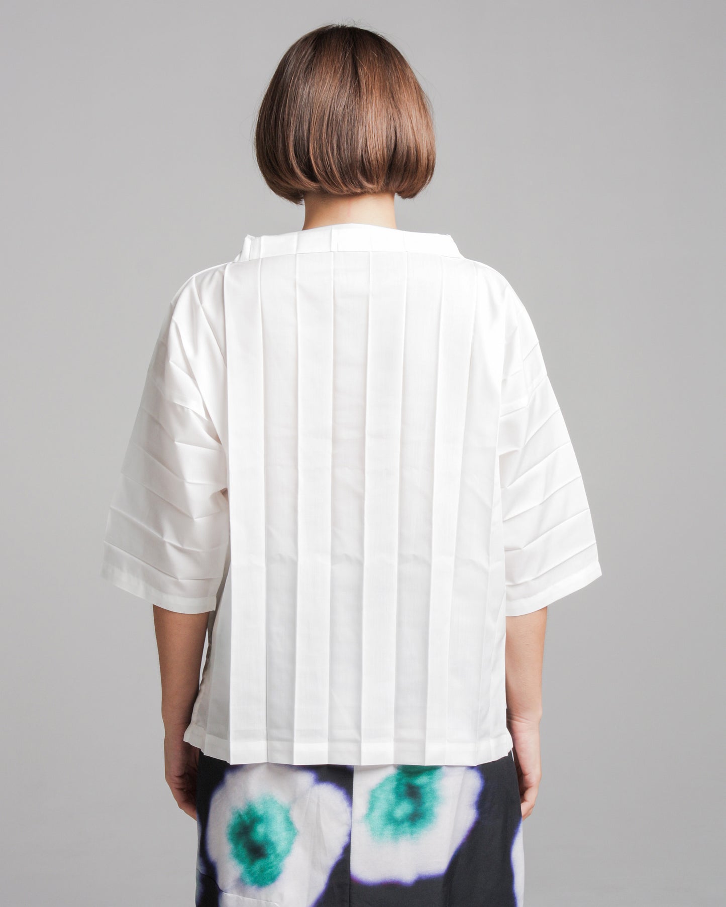 White Large Pleat Shirt