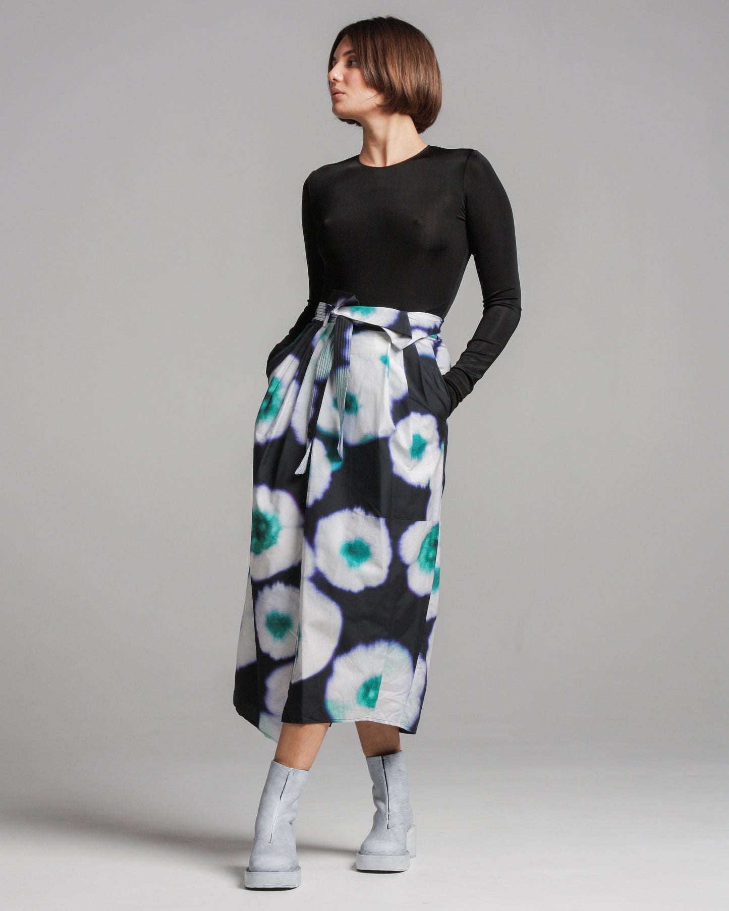 Svel Belted Drape Skirt