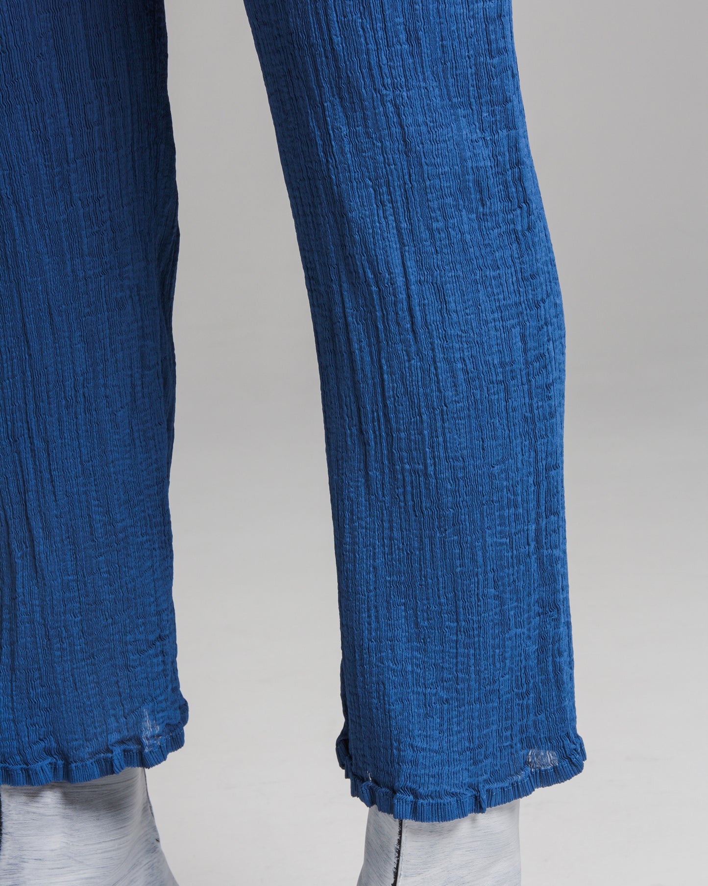 Crepe Straight Pant Blue