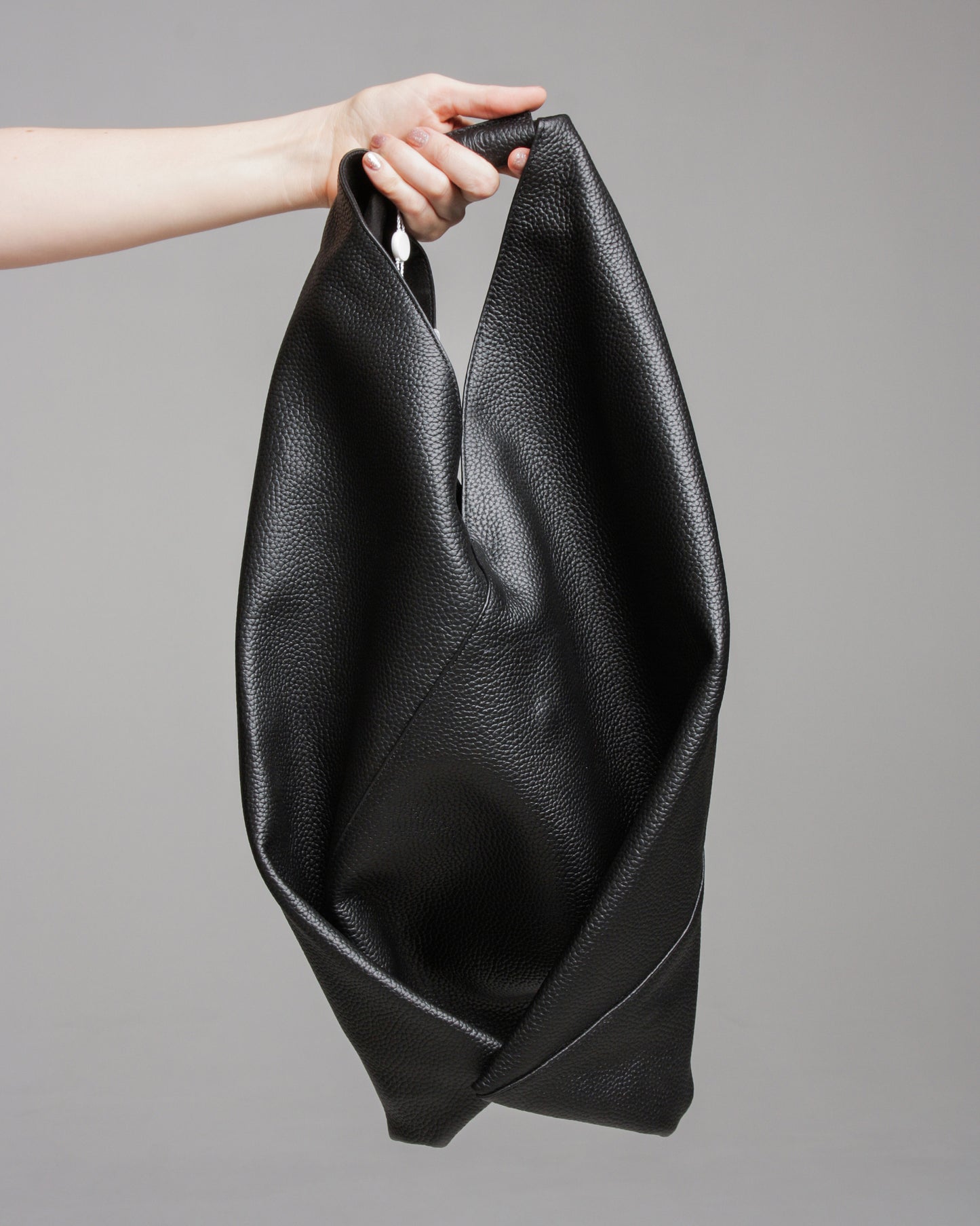 Black Leather Japanese Bag