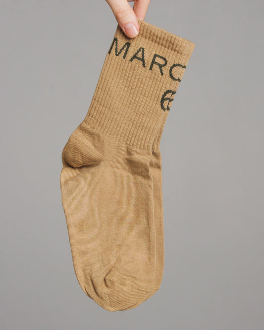 Beige Bootleg Socks