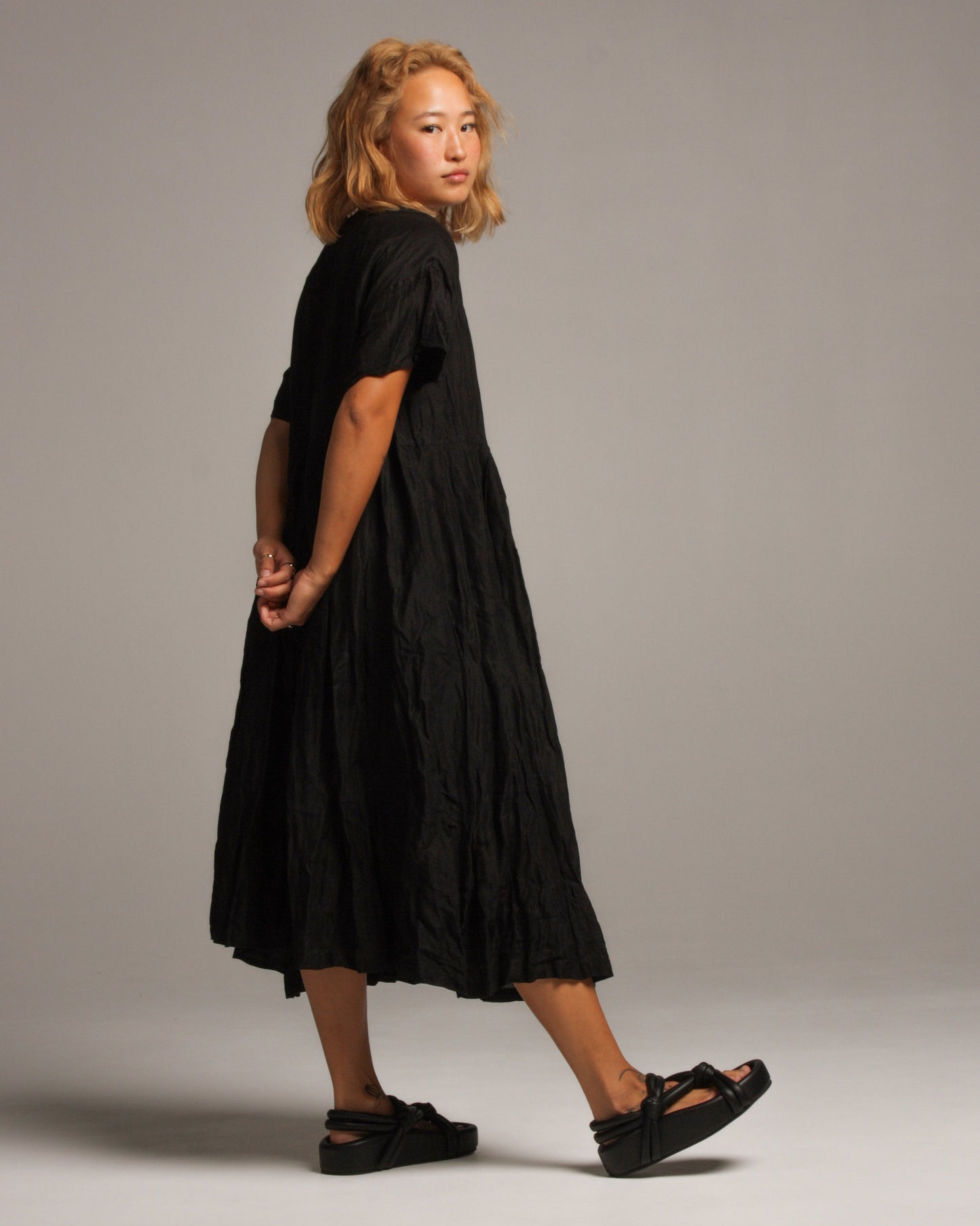 Black Tunic Linen Dress