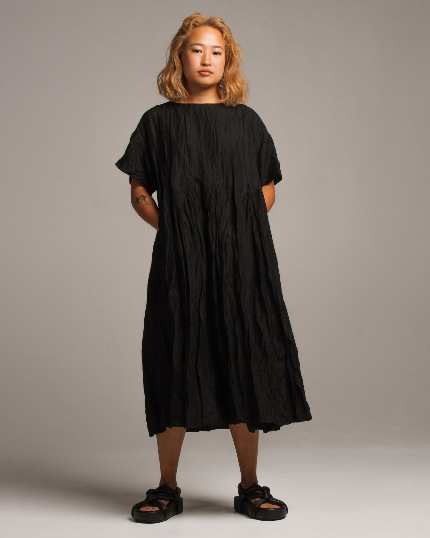 Black Tunic Linen Dress