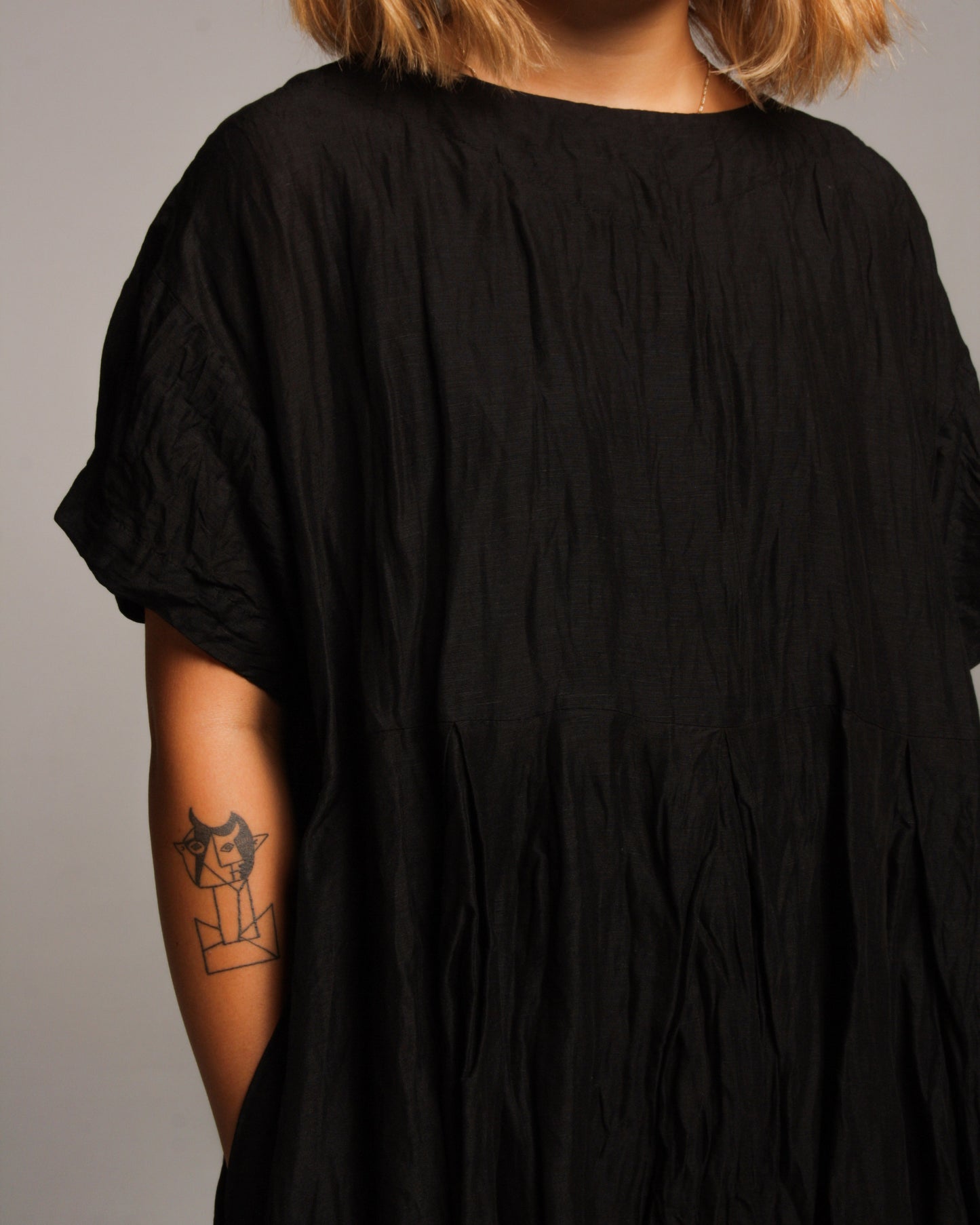 Black Tunic Linen Dress