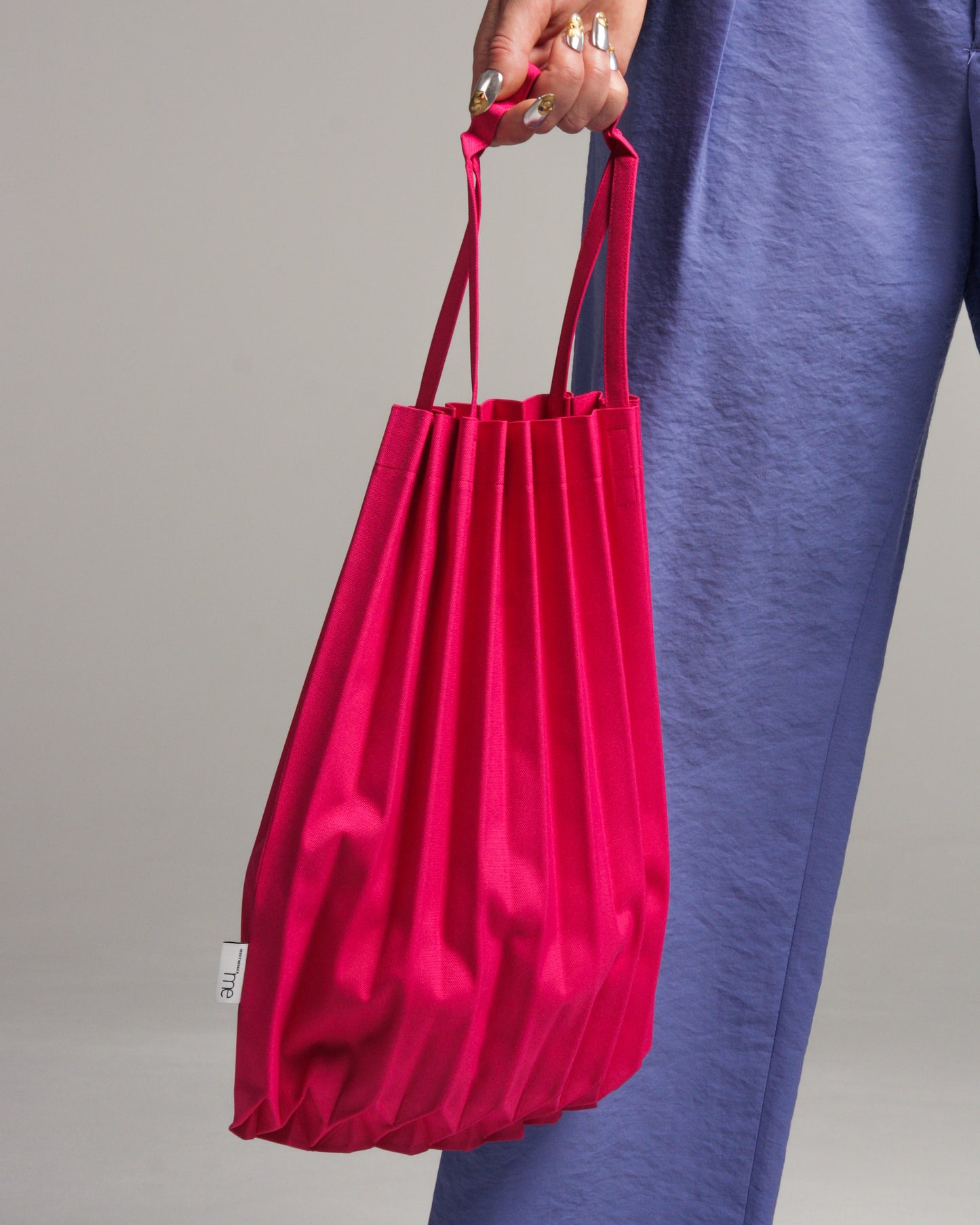 Magenta Trunk Pleats Bag