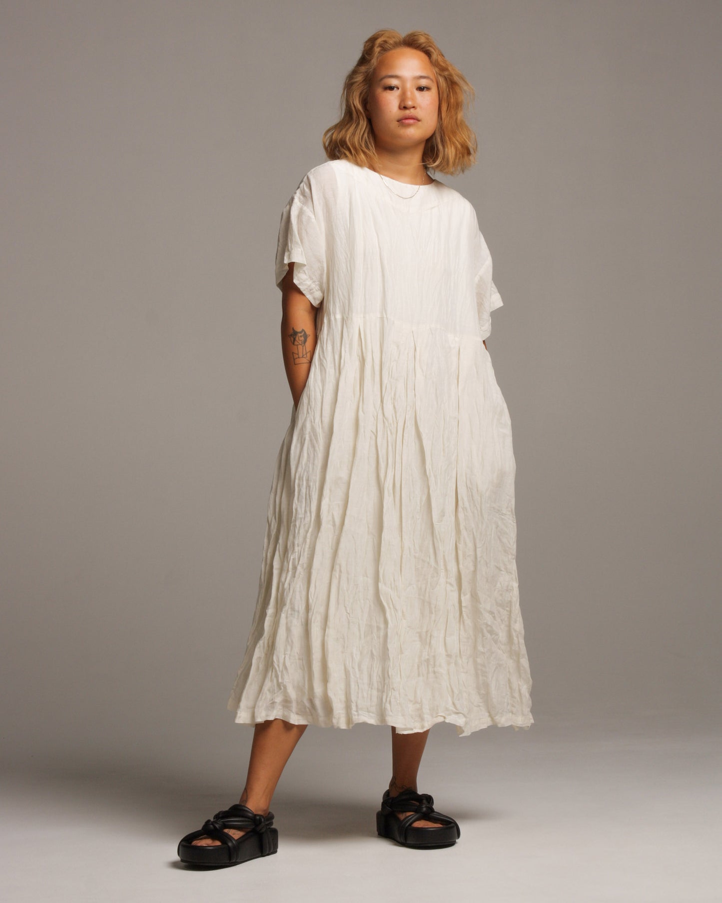 Ivory Tunic Linen Dress