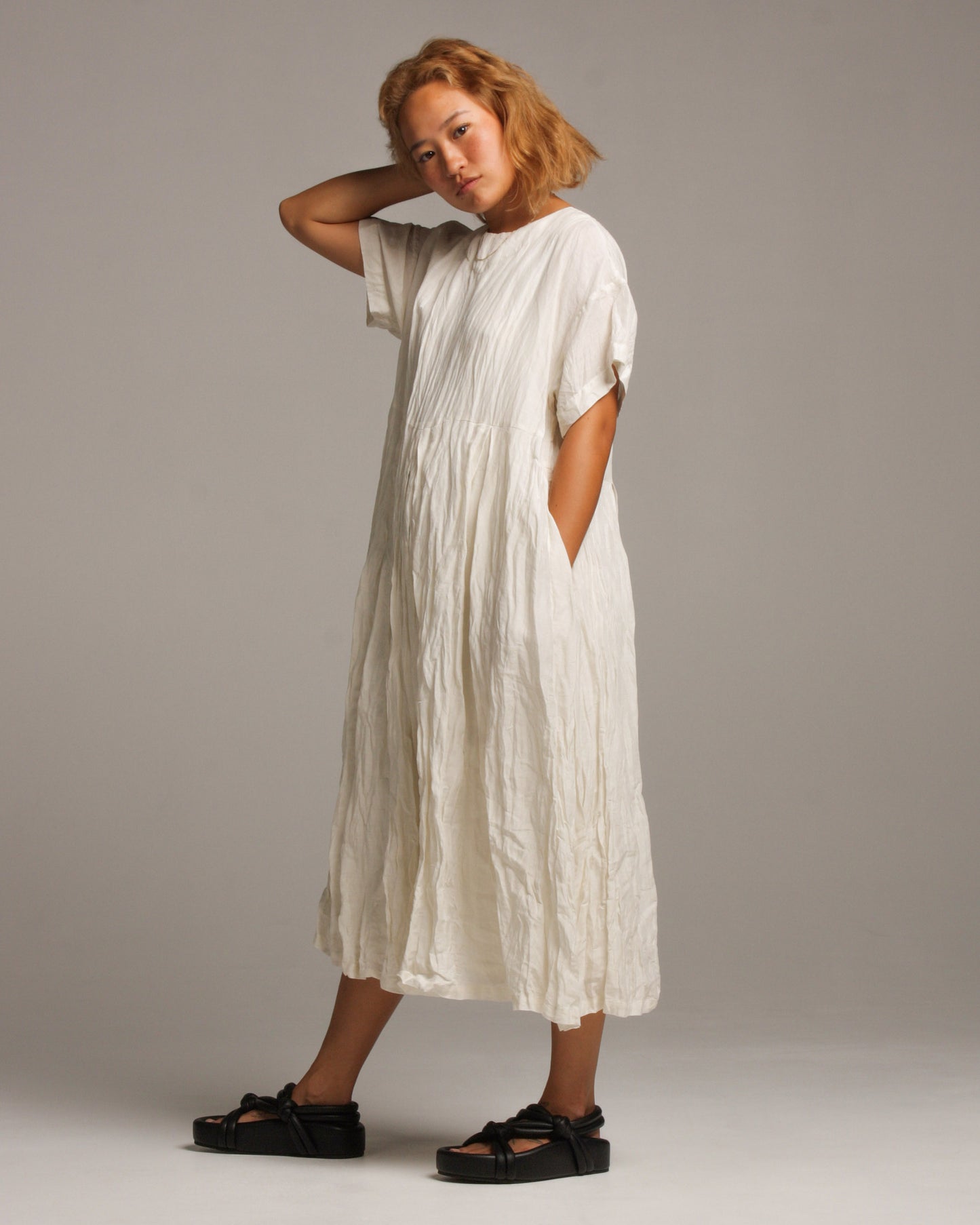 Ivory Tunic Linen Dress