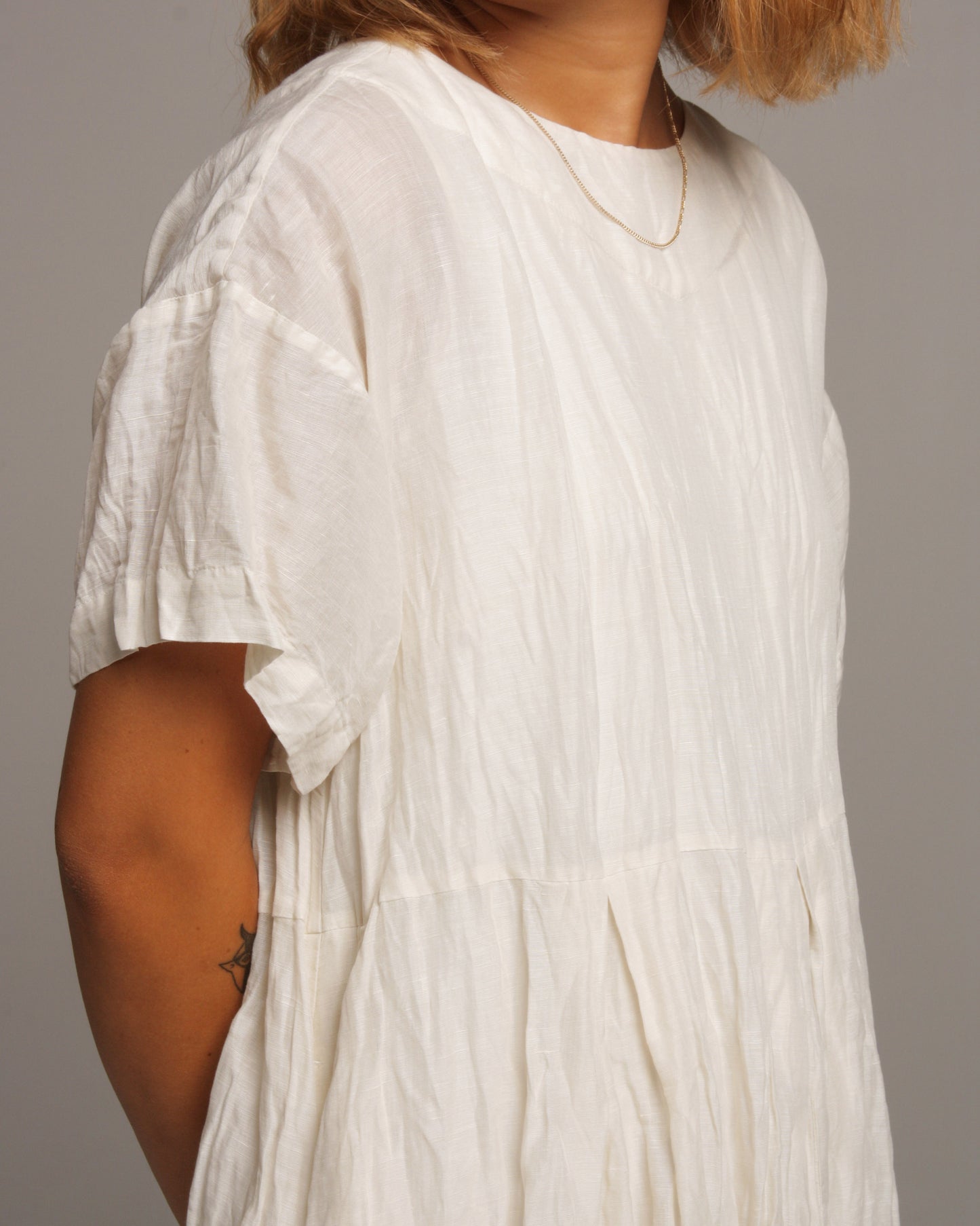 Ivory Tunic Linen Dress