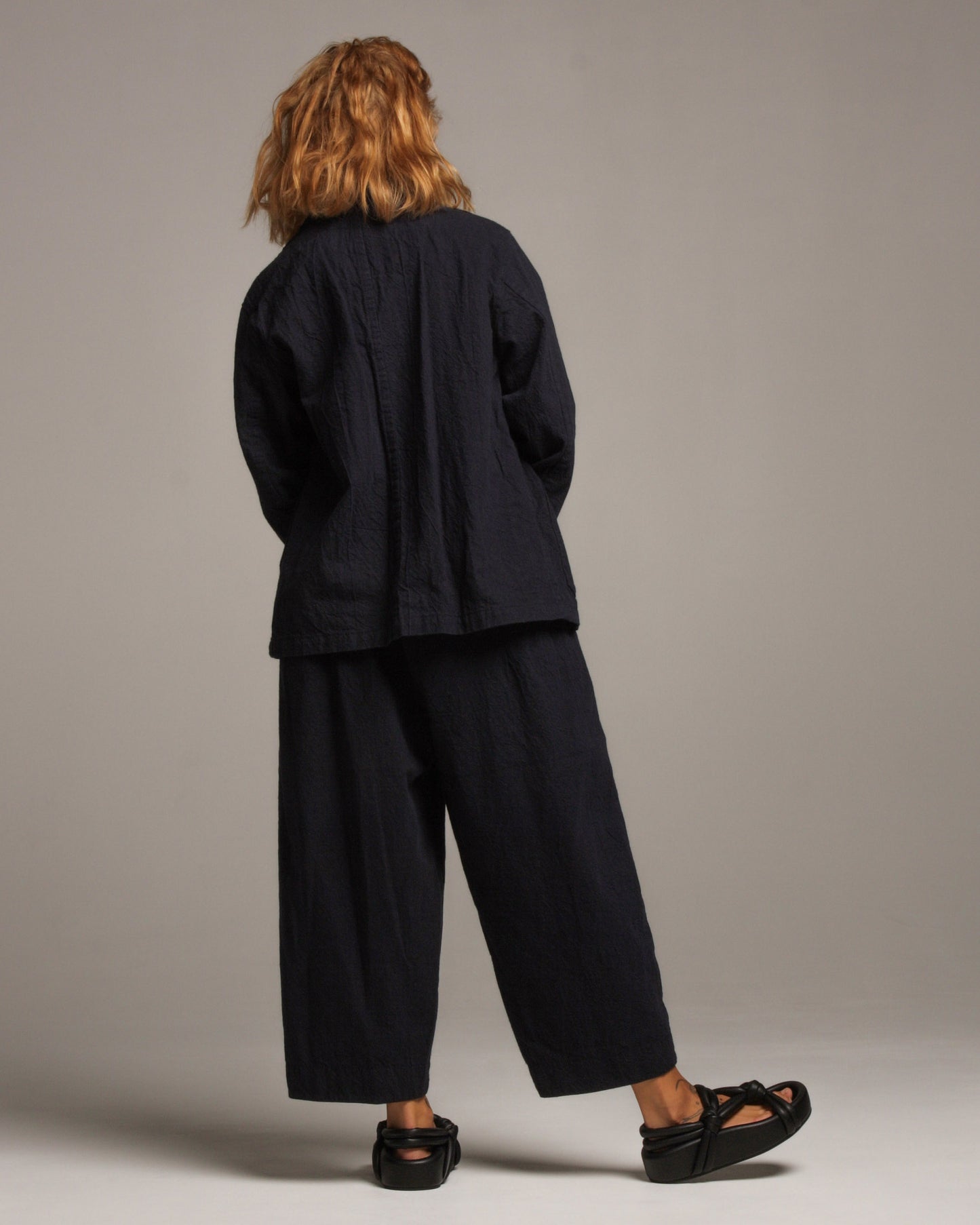 Navy Loom Pants