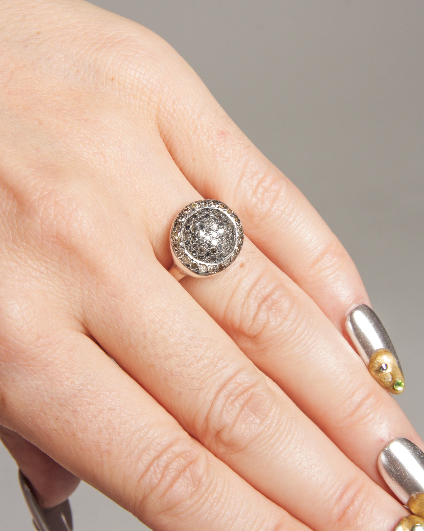 Julia Cognac and Icy Grey Diamond Ring