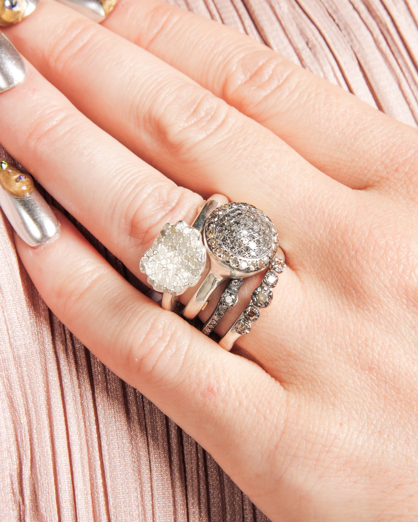 Julia Cognac and Icy Grey Diamond Ring