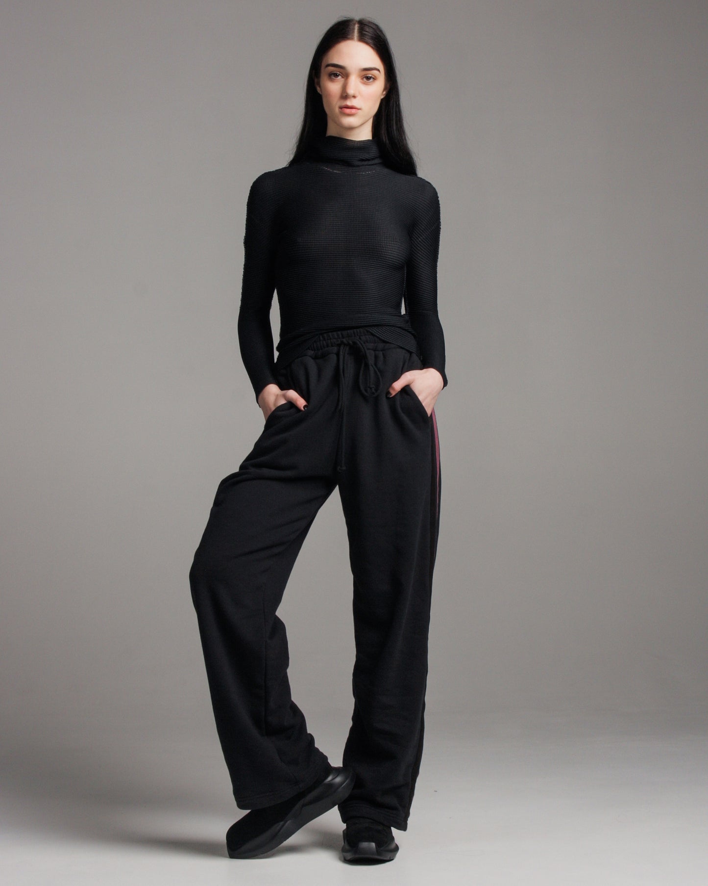 Black Side Tape Track Pant