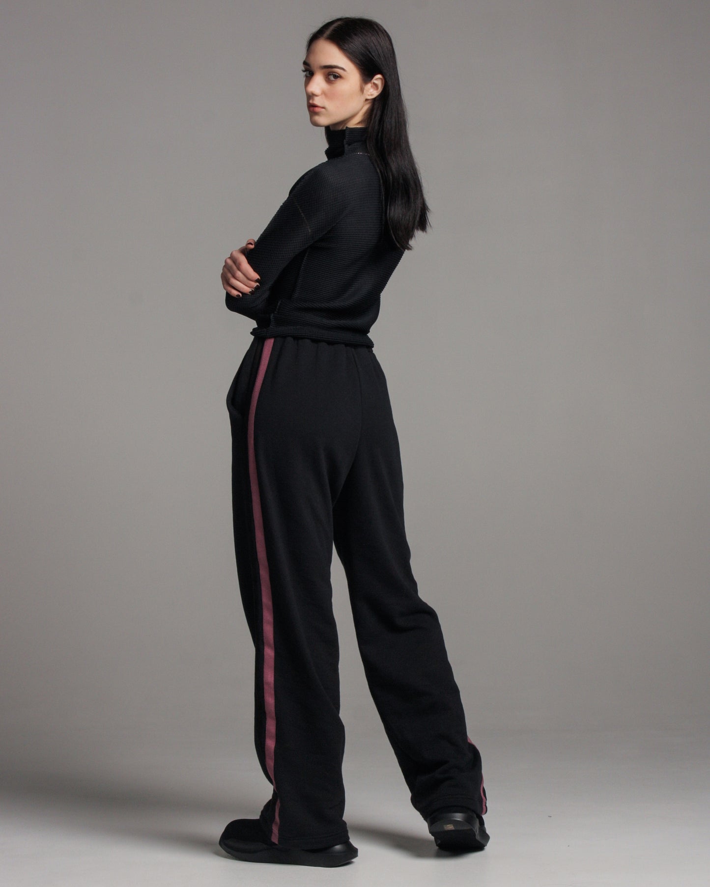 Black Side Tape Track Pant