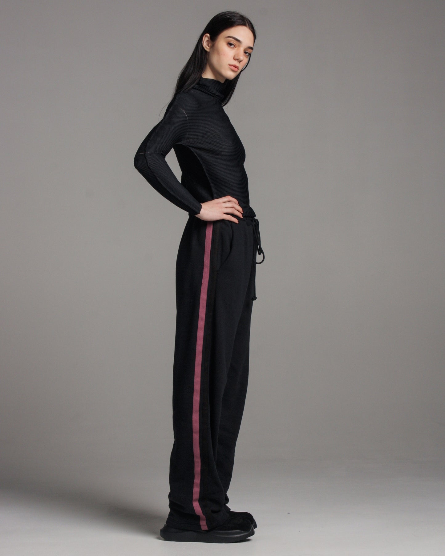 Black Side Tape Track Pant