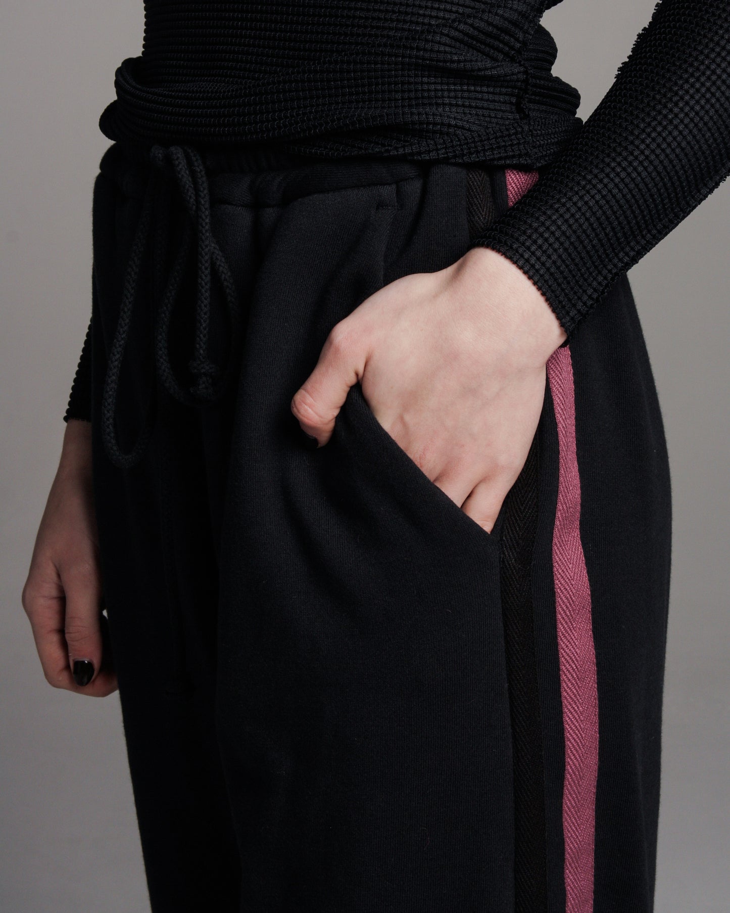 Black Side Tape Track Pant