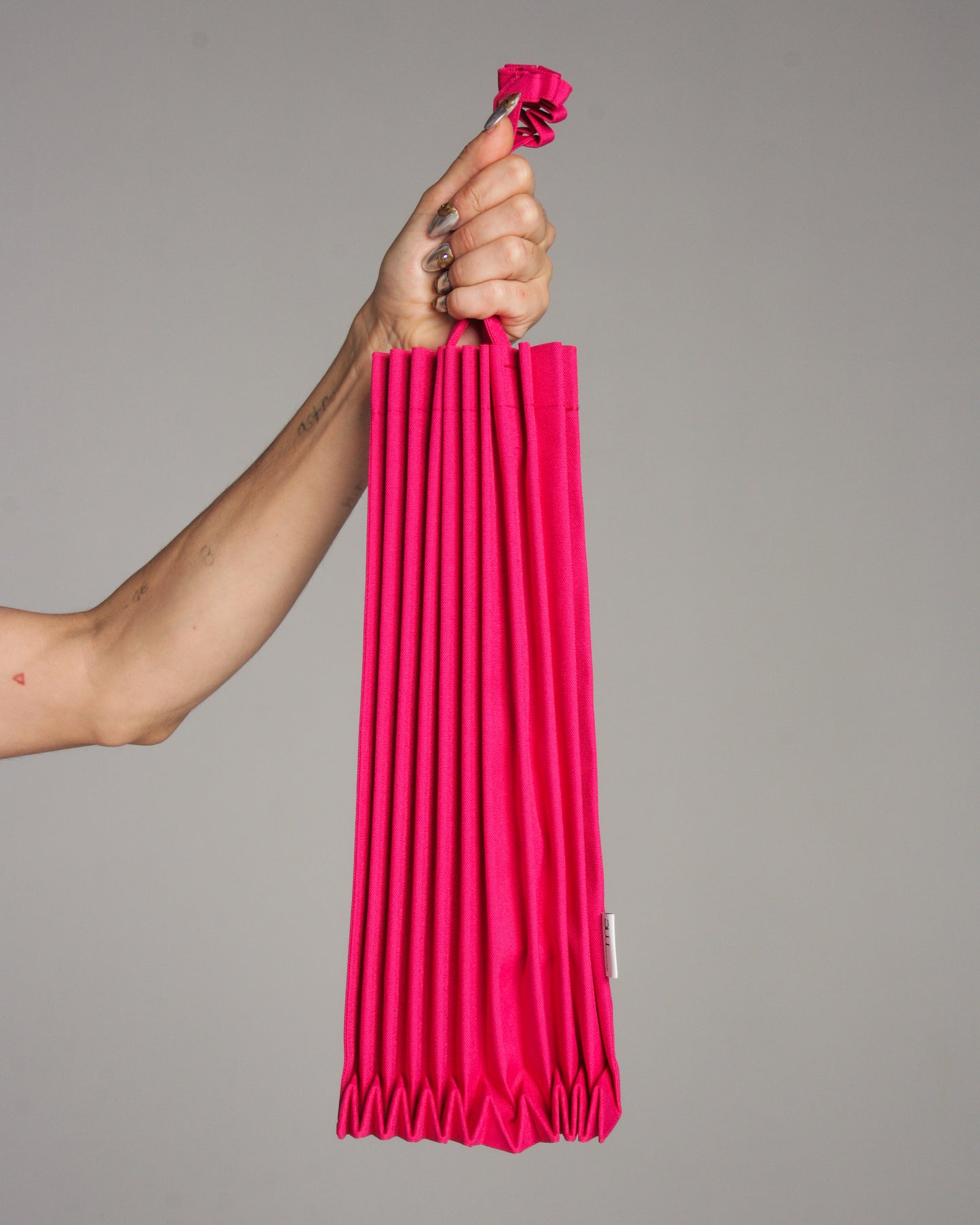 Magenta Trunk Pleats Bag