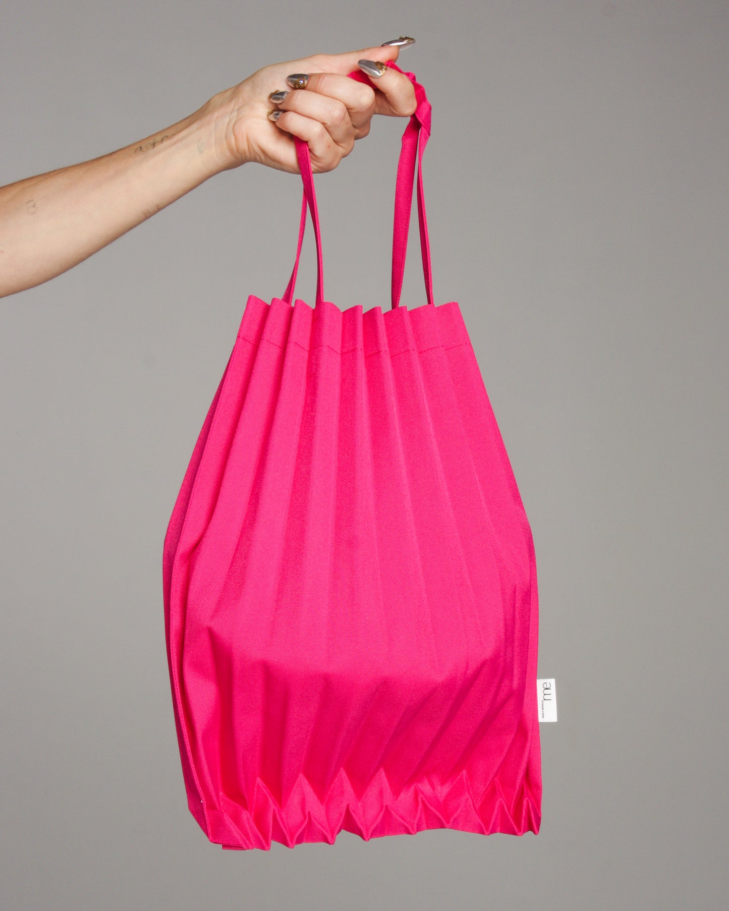 Magenta Trunk Pleats Bag