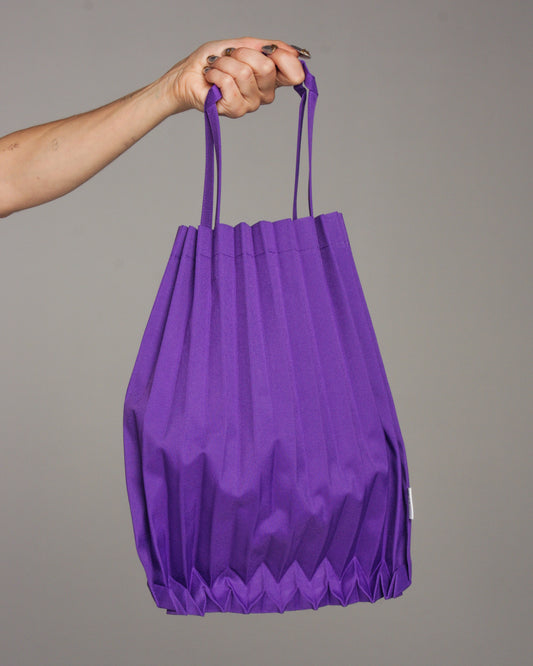 Violet Trunk Pleats Bag