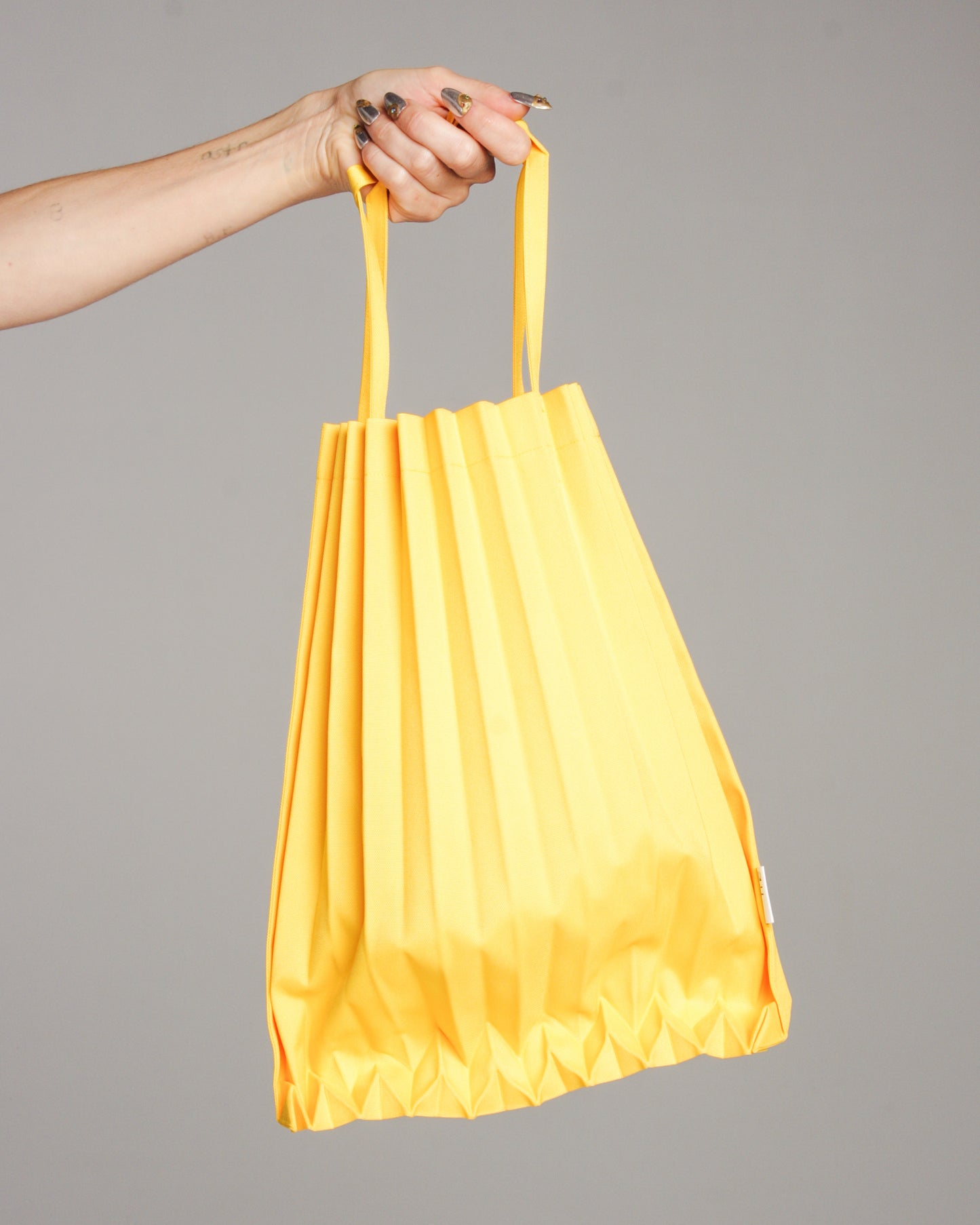 Yellow Trunk Pleats Bag