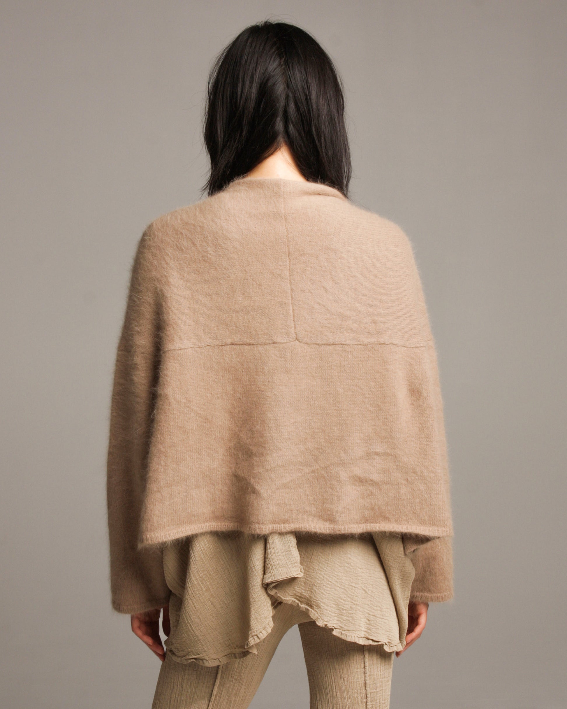 Beige clearance shaggy cardigan