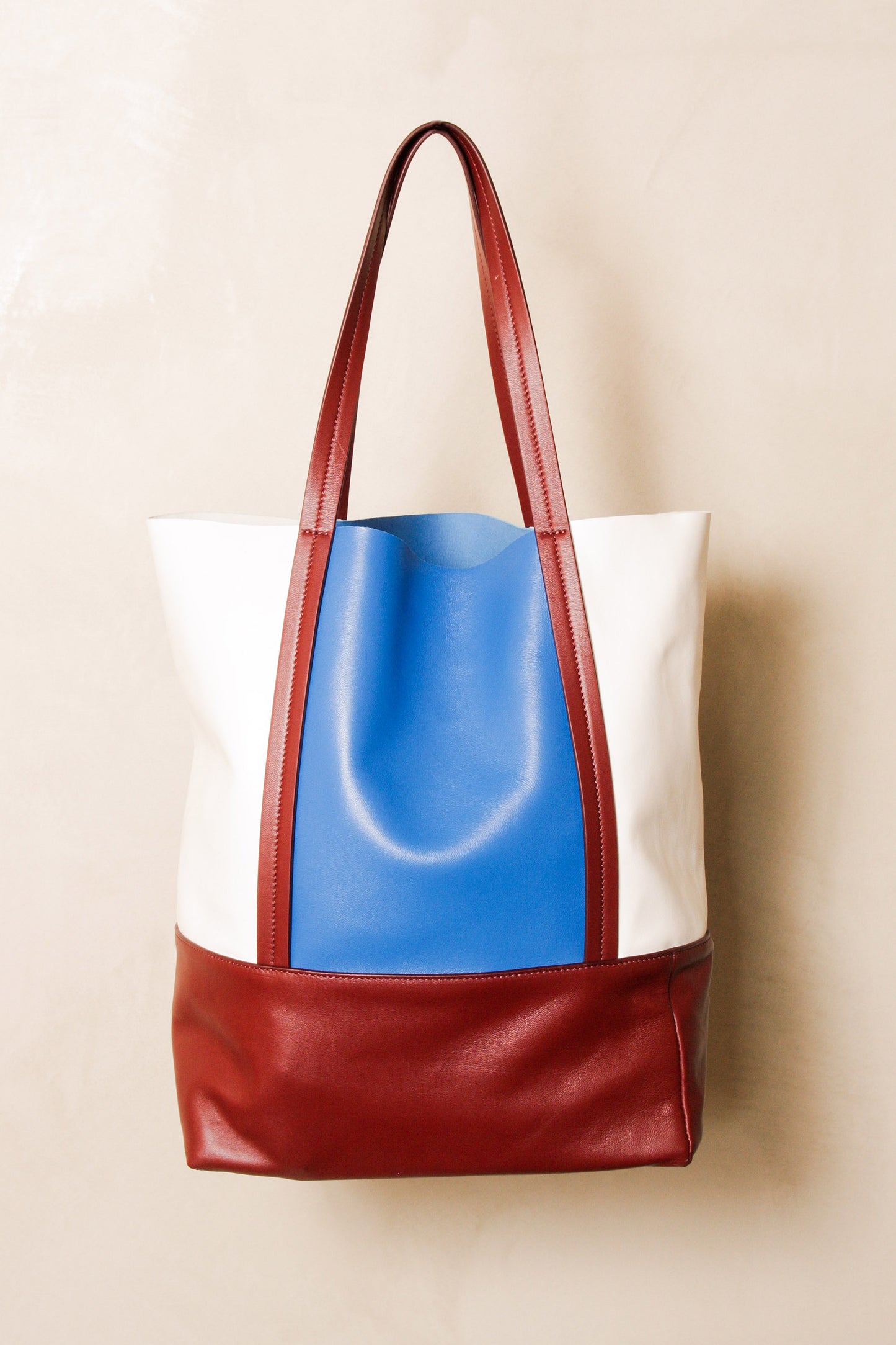 Blue and Rust Small Shopper