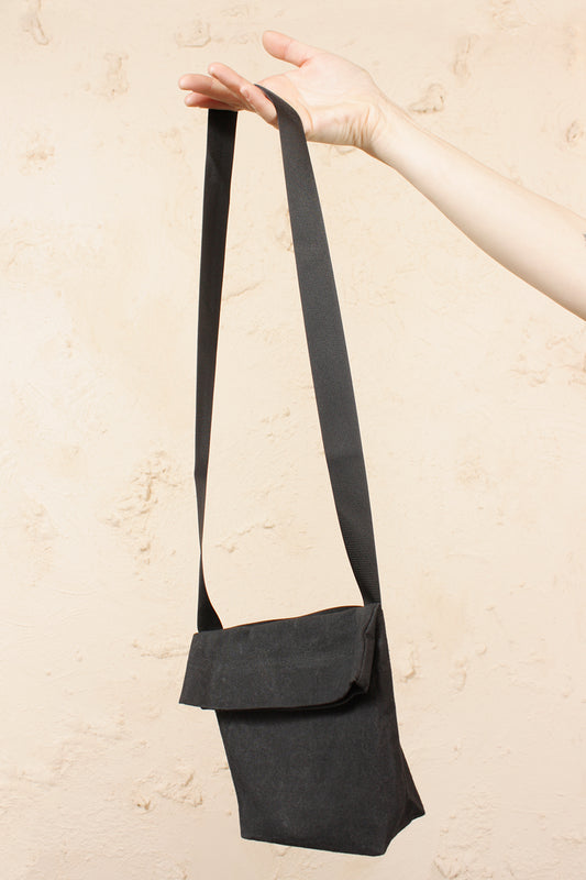 Mini Tote Bag Black Wax