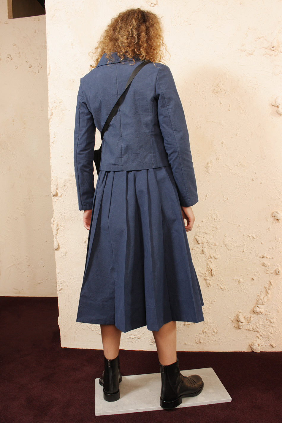 Wax Pleated Skirt